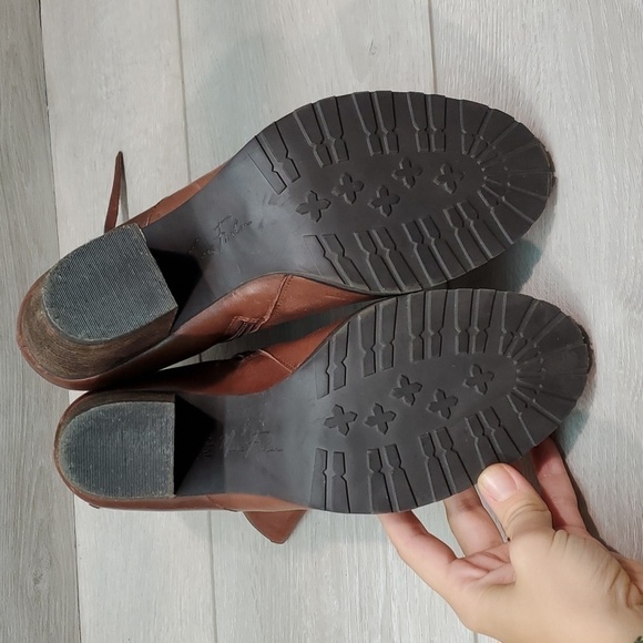 Marc Fisher Women Ankle Leather Block Heels shoes sz 9.5M - Picture 9 of 11